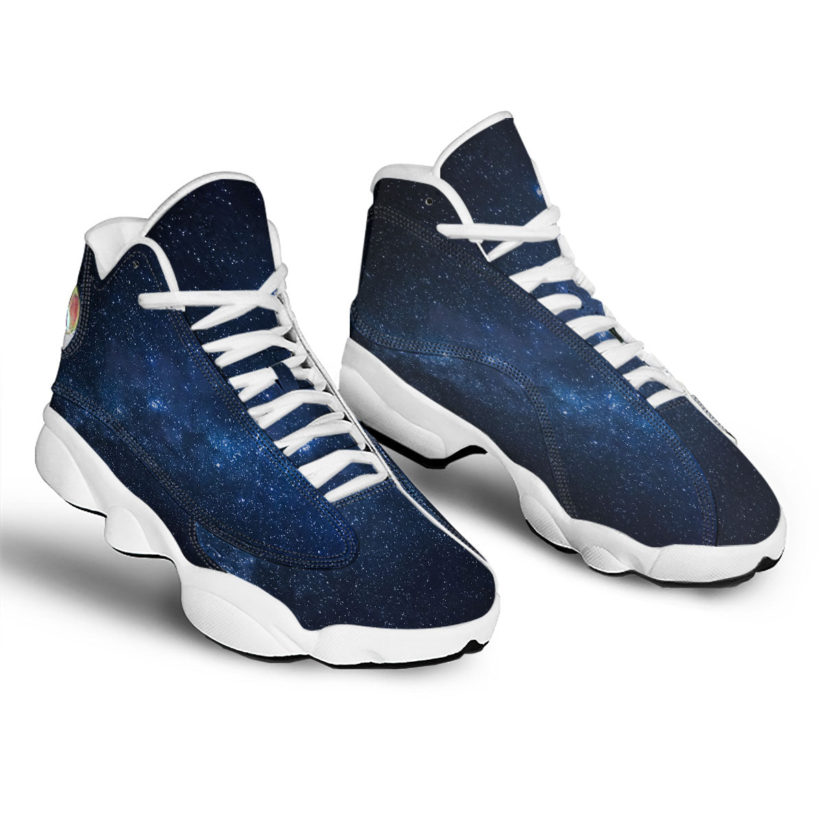Universe Milky Way Print White Basketball Shoes-grizzshop