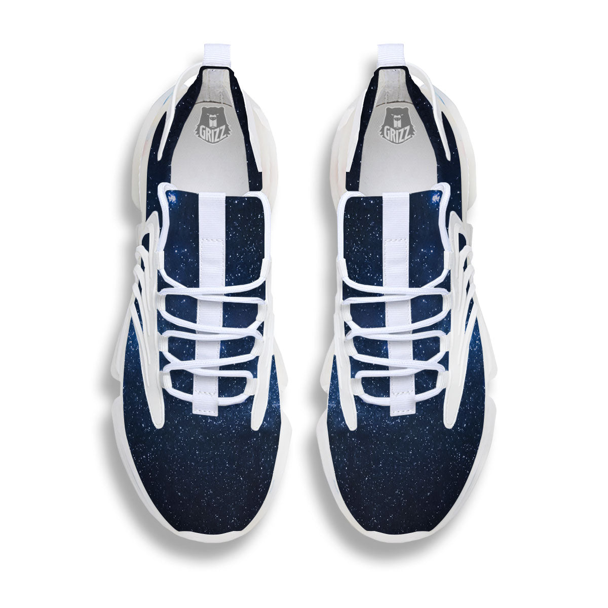 Universe Milky Way Print White Gym Shoes-grizzshop
