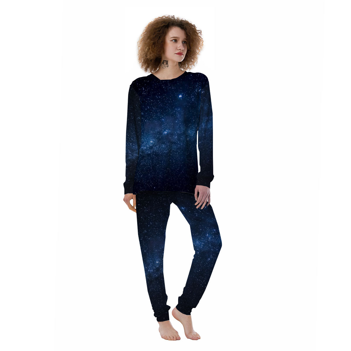 Universe Milky Way Print Women's Pajamas-grizzshop
