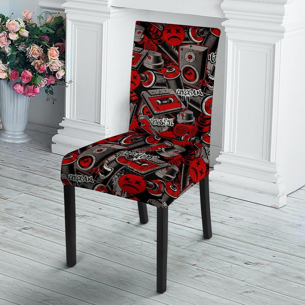 Urban Graffiti HipHop Print Chair Cover-grizzshop