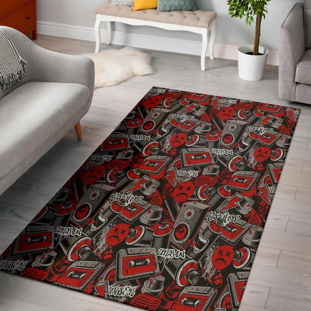Urban Graffiti HipHop Print Floor Mat-grizzshop