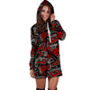 Urban Graffiti HipHop Print Hoodie Dress-grizzshop