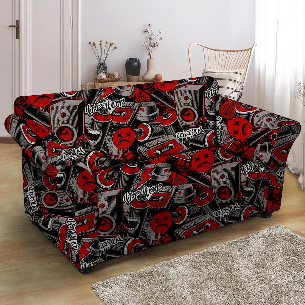 Urban Graffiti HipHop Print Loveseat Cover-grizzshop