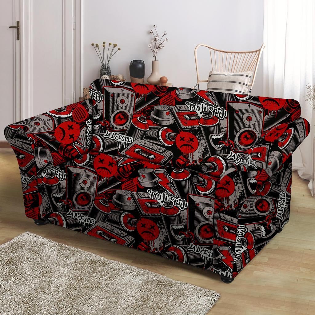 Urban Graffiti HipHop Print Loveseat Cover-grizzshop