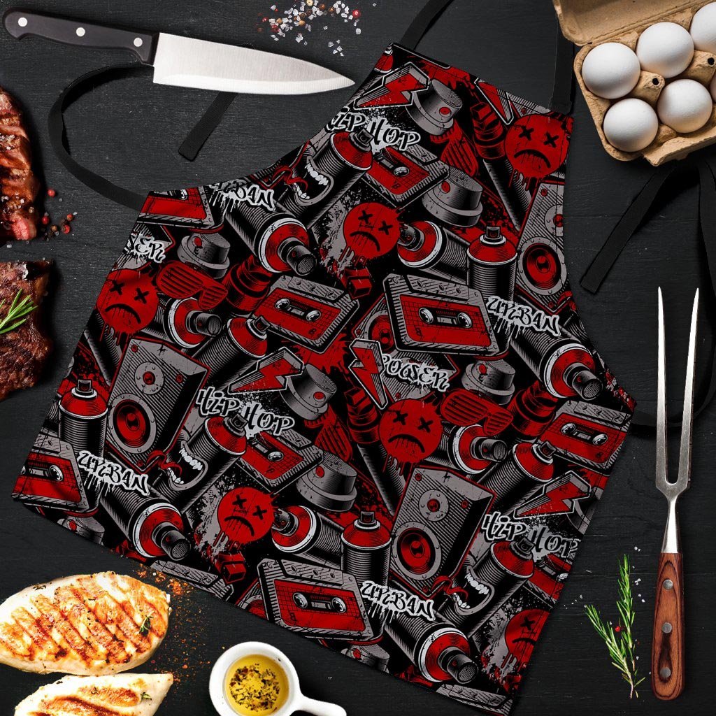 Urban Graffiti HipHop Print Men's Apron-grizzshop