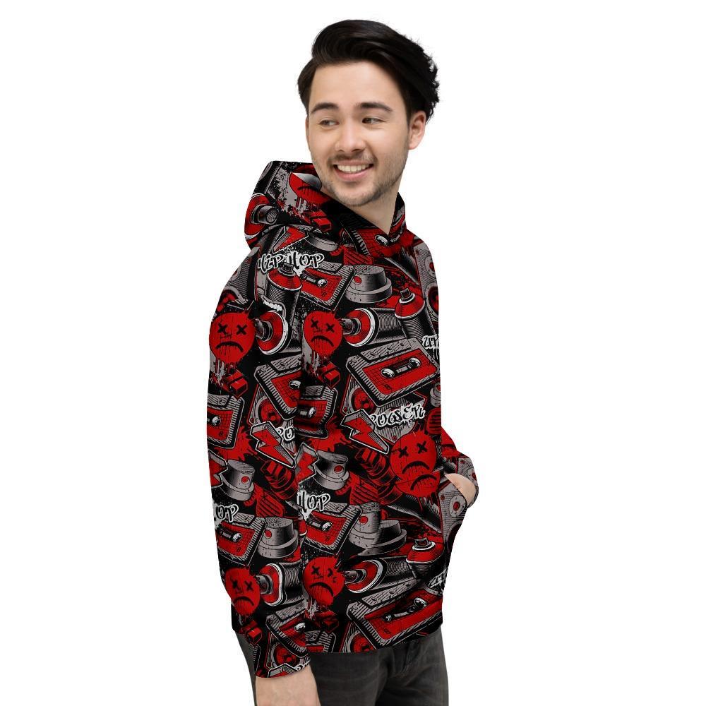 Urban Graffiti HipHop Print Men's Hoodie-grizzshop