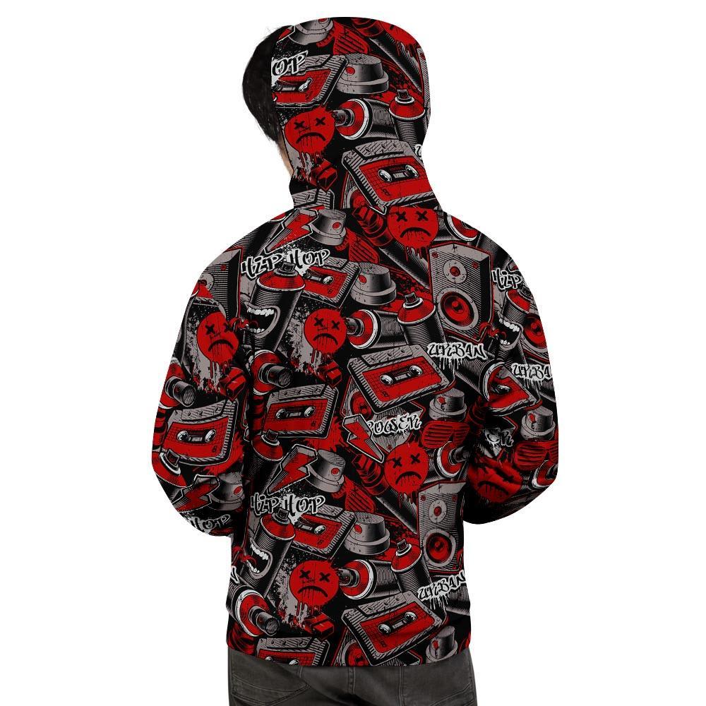 Urban Graffiti HipHop Print Men's Hoodie-grizzshop