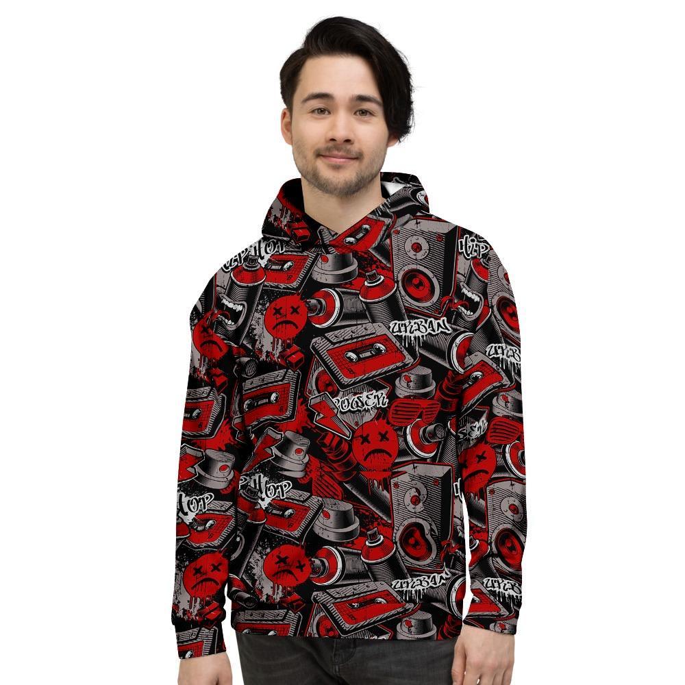 Urban Graffiti HipHop Print Men's Hoodie-grizzshop