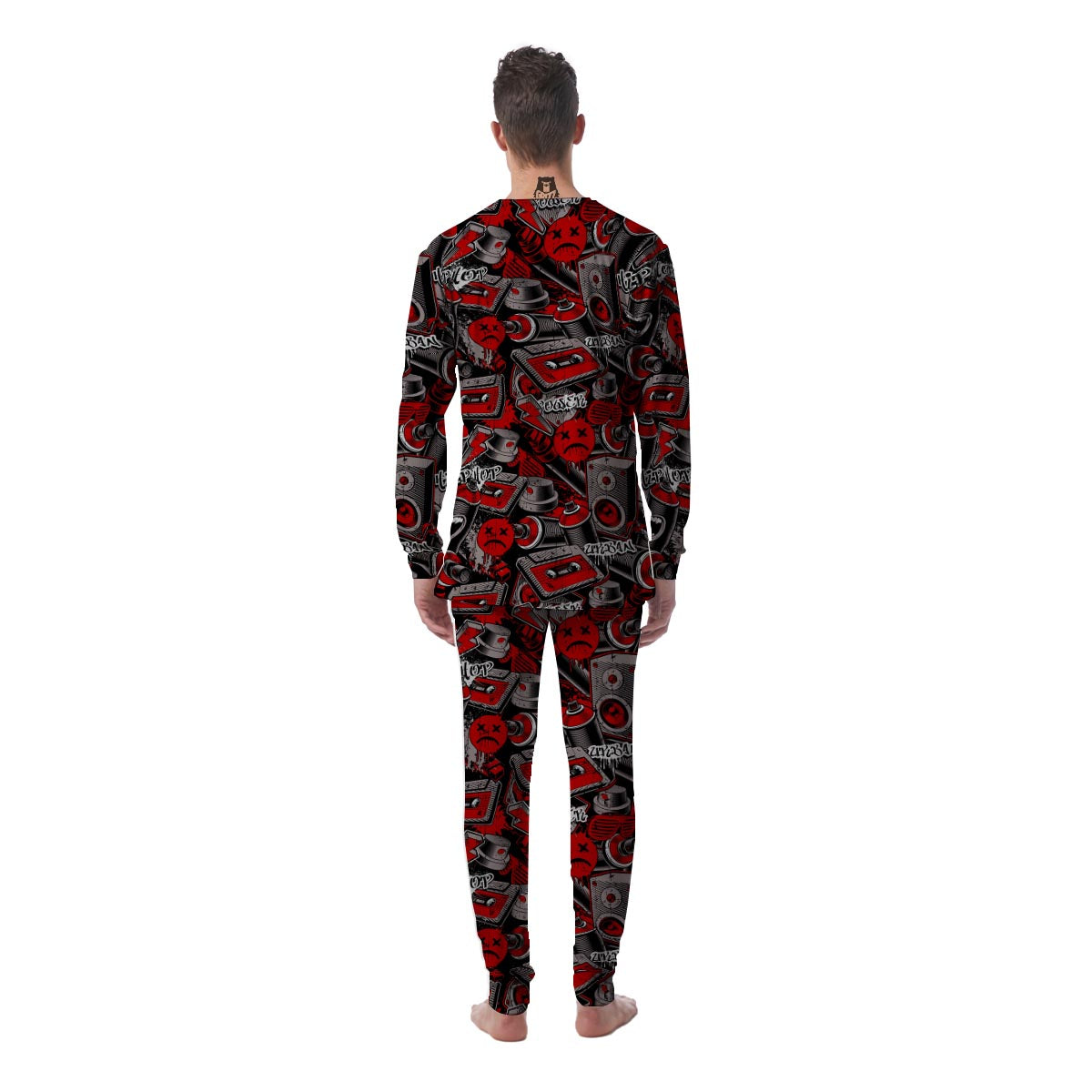 Urban Graffiti HipHop Print Men's Pajamas-grizzshop