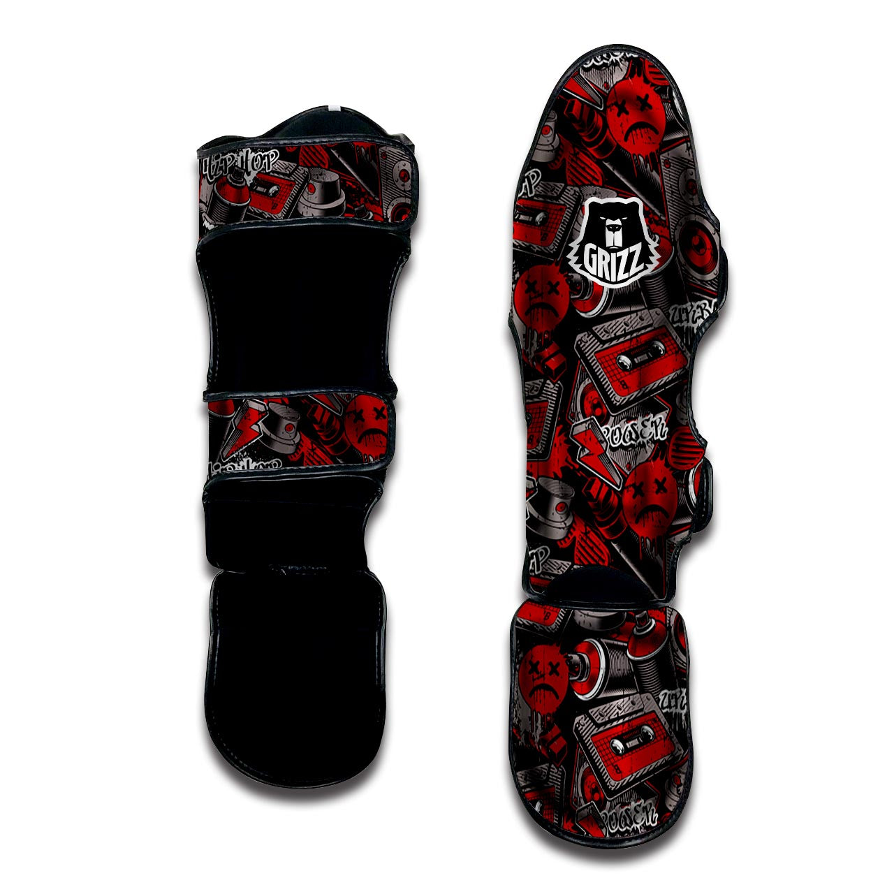 Urban Graffiti HipHop Print Muay Thai Shin Guard-grizzshop