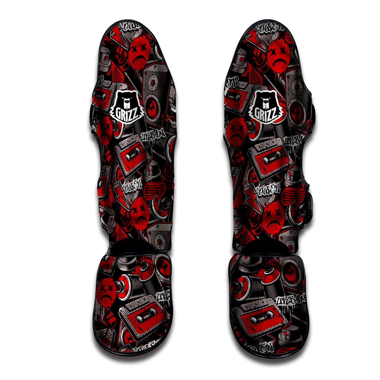 Urban Graffiti HipHop Print Muay Thai Shin Guard-grizzshop