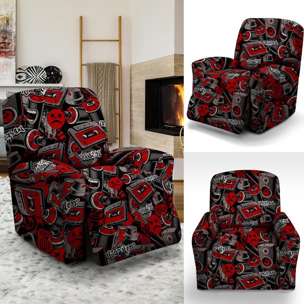 Urban Graffiti HipHop Print Recliner Cover-grizzshop