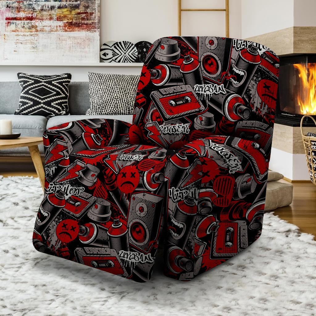 Urban Graffiti HipHop Print Recliner Cover-grizzshop