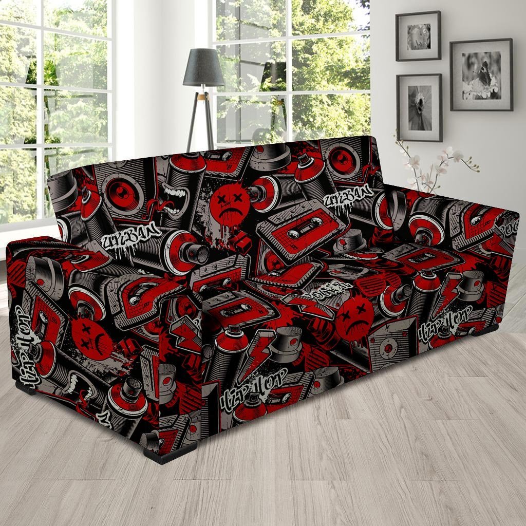 Urban Graffiti HipHop Print Sofa Cover-grizzshop