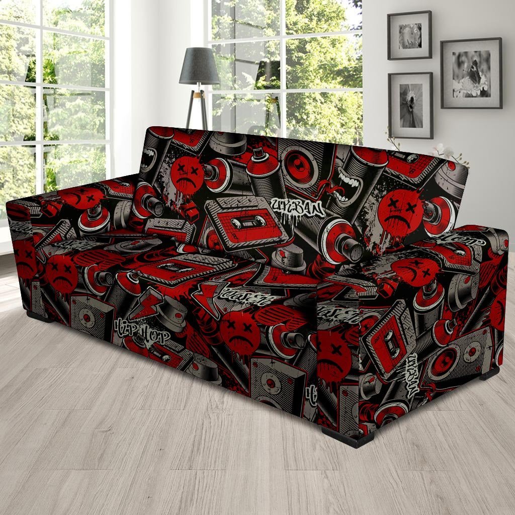 Urban Graffiti HipHop Print Sofa Cover-grizzshop