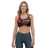 Urban Graffiti HipHop Print Sports Bra-grizzshop