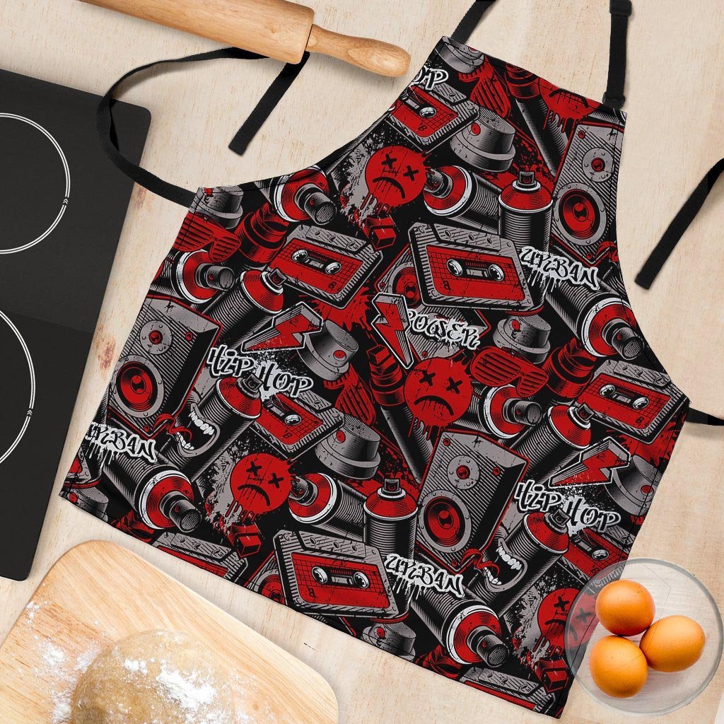 Urban Graffiti HipHop Print Women's Apron-grizzshop