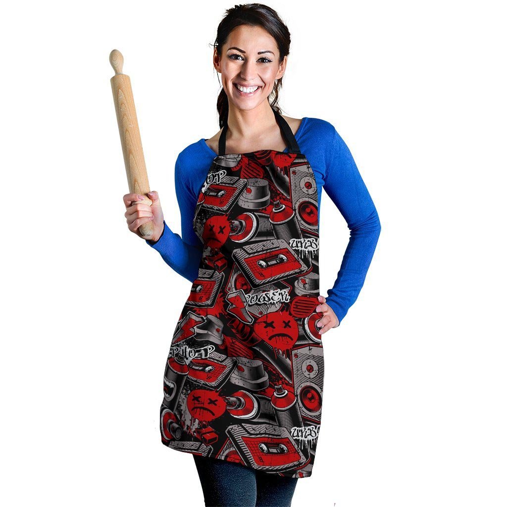 Urban Graffiti HipHop Print Women's Apron-grizzshop