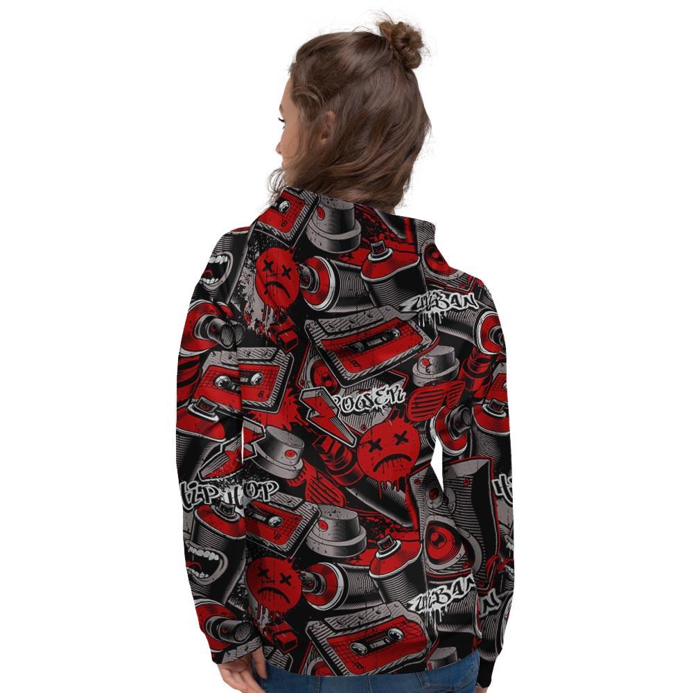 Urban Graffiti HipHop Print Women's Hoodie-grizzshop