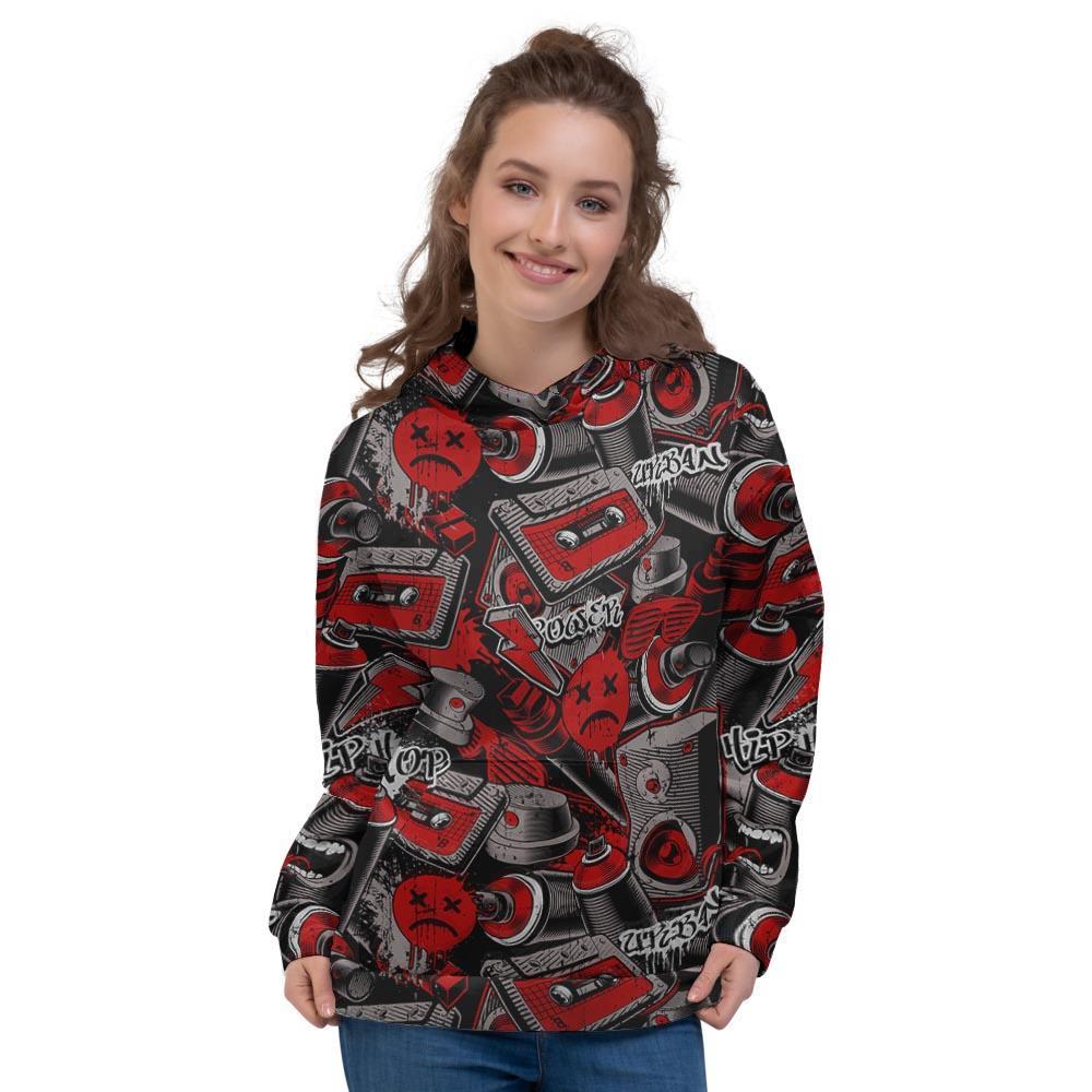 Urban Graffiti HipHop Print Women's Hoodie-grizzshop