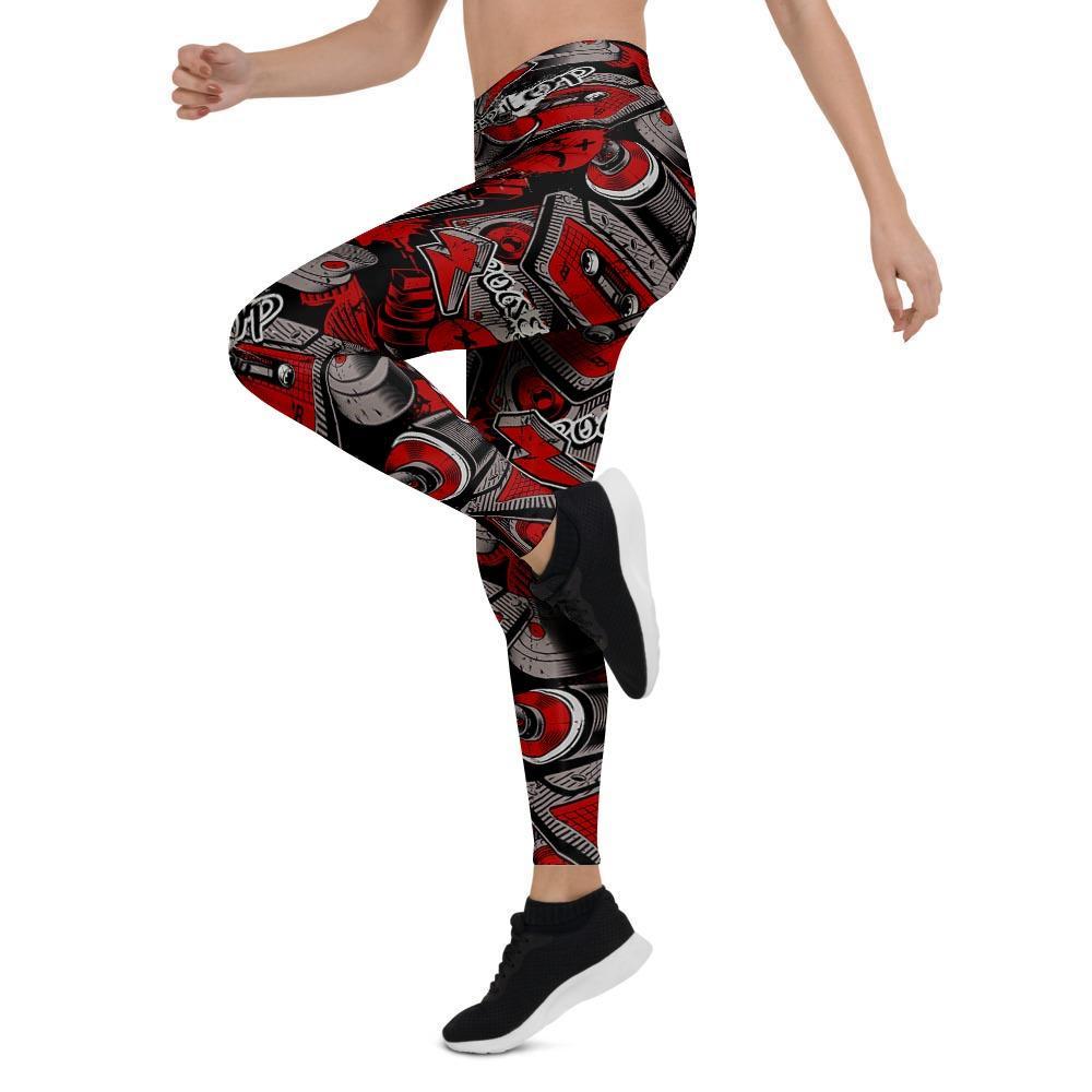 Urban Graffiti HipHop Print Women's Leggings-grizzshop