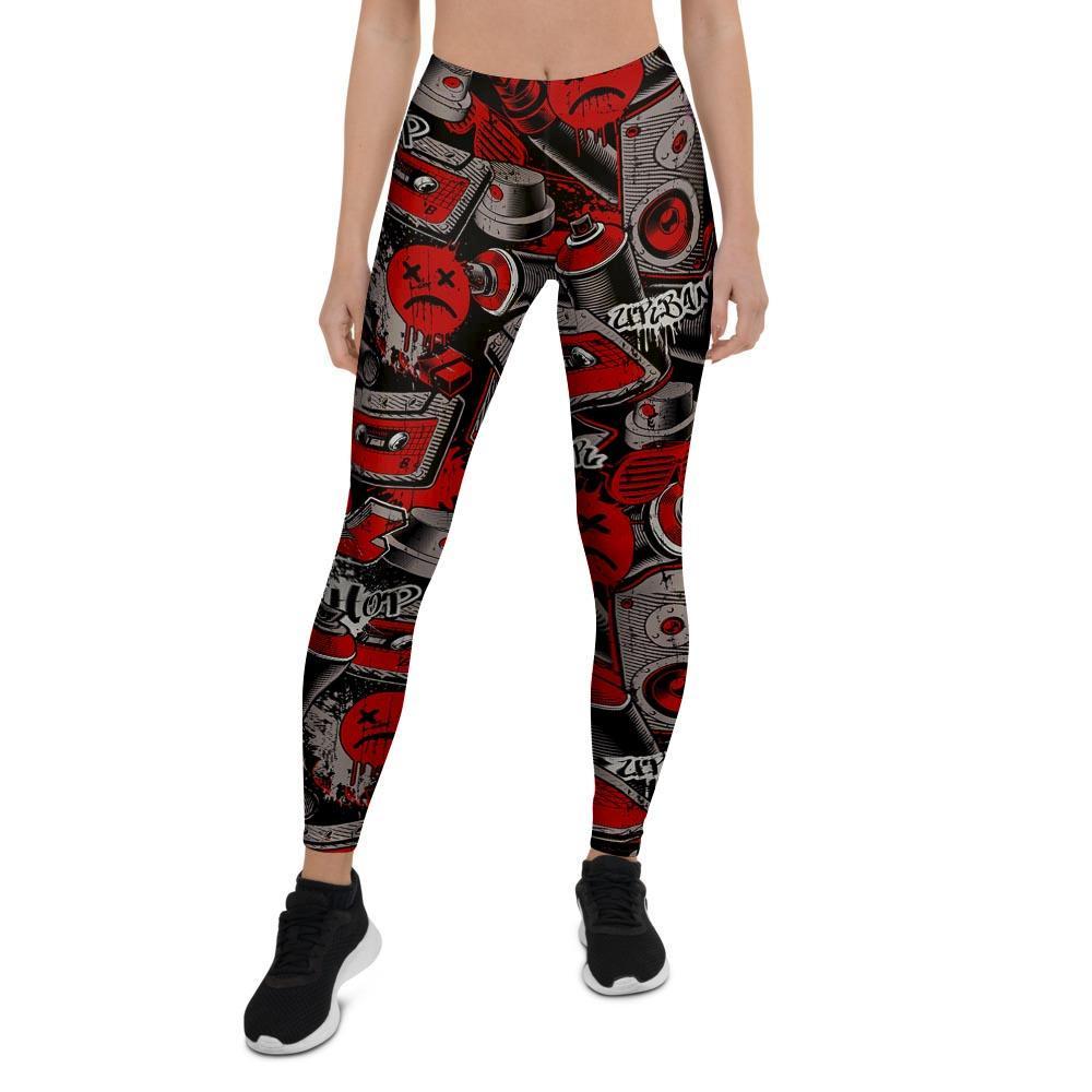 Urban Graffiti HipHop Print Women's Leggings-grizzshop