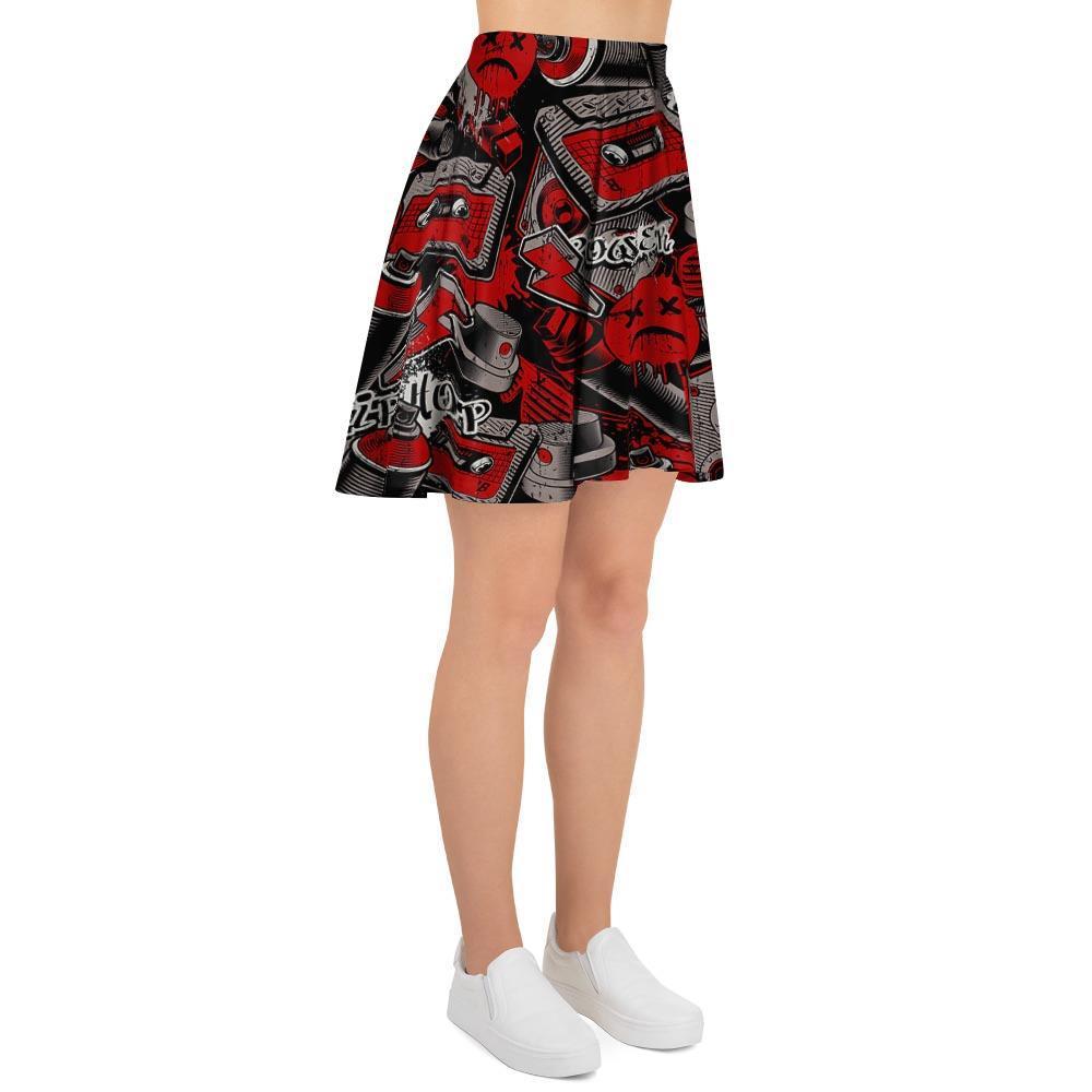 Urban Graffiti HipHop Print Women's Skirt-grizzshop