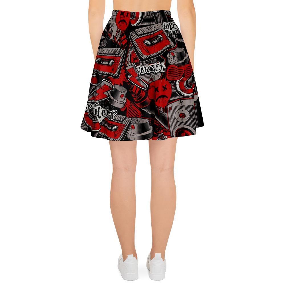 Urban Graffiti HipHop Print Women's Skirt-grizzshop