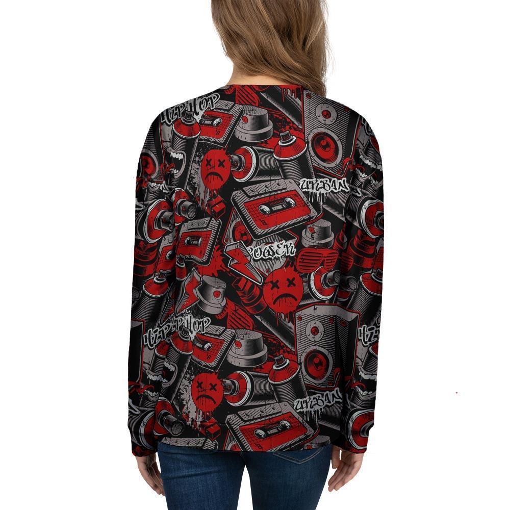 Urban Graffiti HipHop Print Women's Sweatshirt-grizzshop