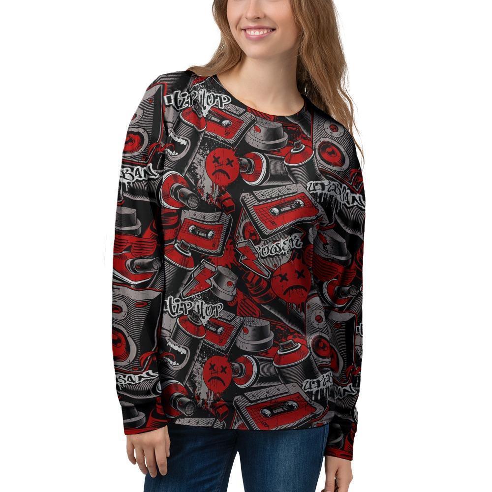 Urban Graffiti HipHop Print Women's Sweatshirt-grizzshop