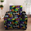 Urban Graffiti Print Armchair Cover-grizzshop