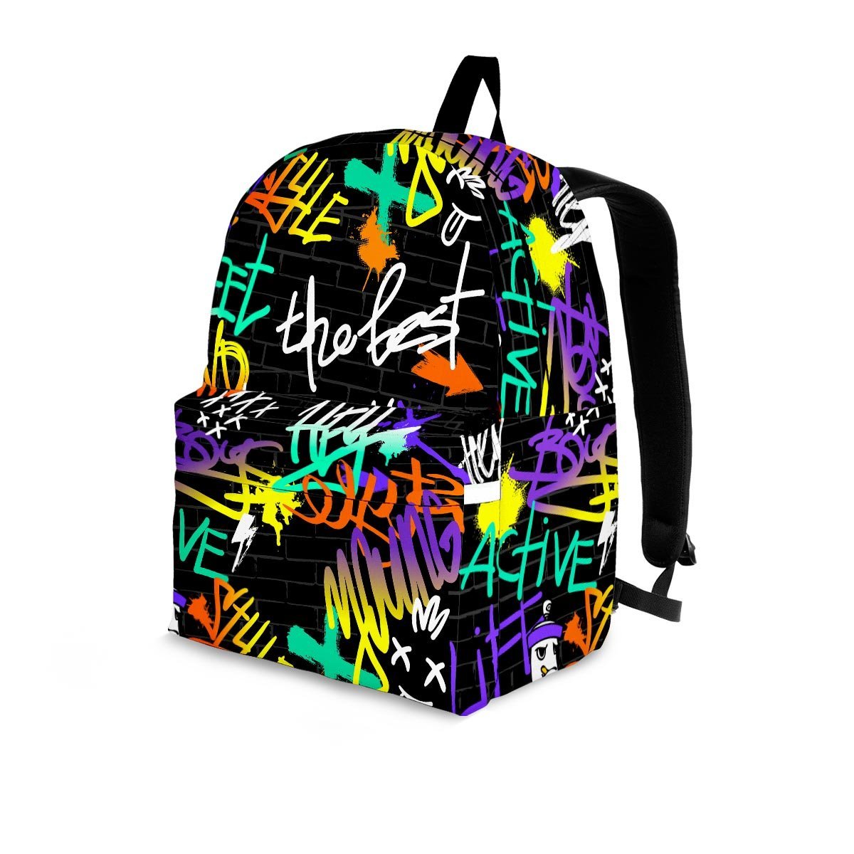 Urban Graffiti Print Backpack-grizzshop