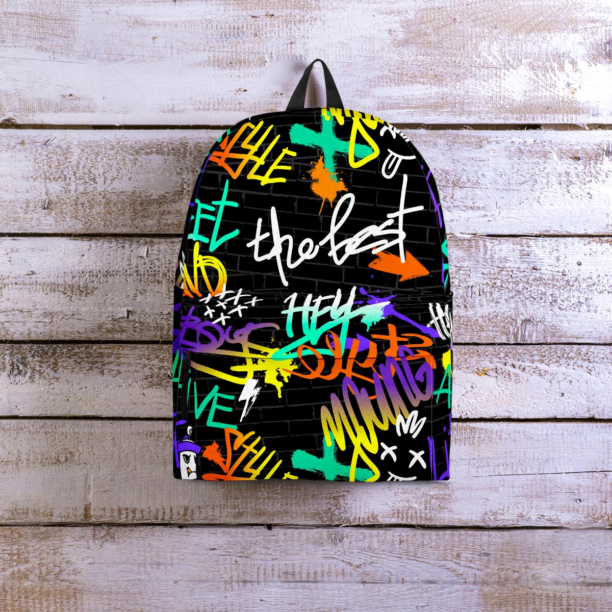 Urban Graffiti Print Backpack-grizzshop