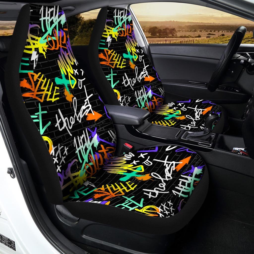 Urban Graffiti Print Car Seat Covers-grizzshop