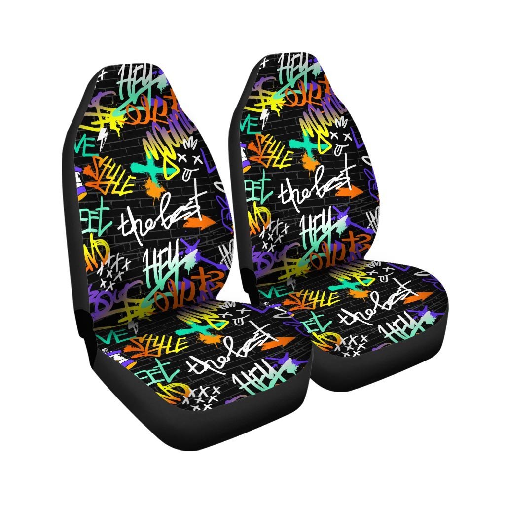 Urban Graffiti Print Car Seat Covers-grizzshop