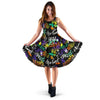 Urban Graffiti Print Dress-grizzshop