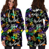 Urban Graffiti Print Hoodie Dress-grizzshop