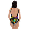 Urban Graffiti Print One Piece Swimsuite-grizzshop