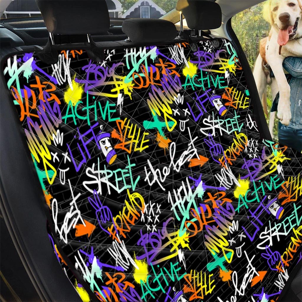 Urban Graffiti Print Pet Car Seat Cover-grizzshop