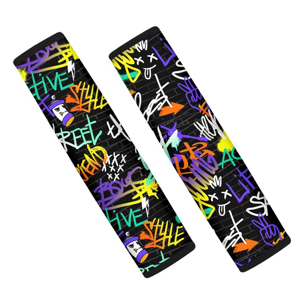 Urban Graffiti Print Seat Belt Cover-grizzshop