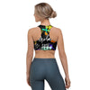 Urban Graffiti Print Sports Bra-grizzshop