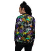 Urban Graffiti Print Women's Bomber Jacket-grizzshop