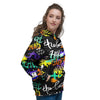 Urban Graffiti Print Women's Hoodie-grizzshop