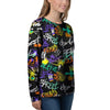 Urban Graffiti Print Women's Sweatshirt-grizzshop