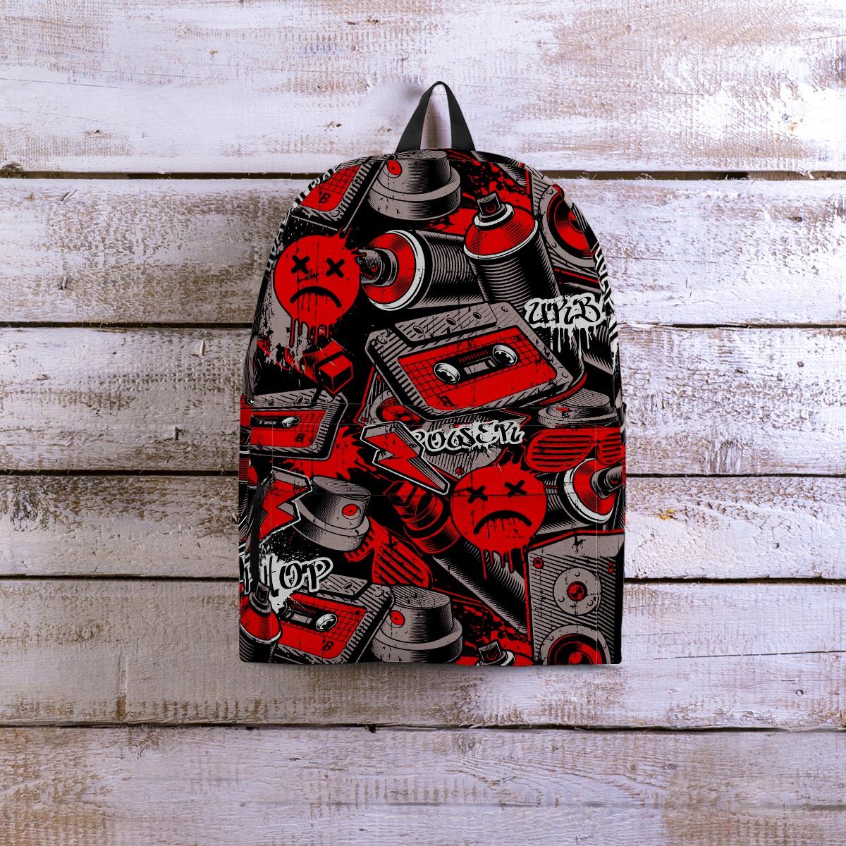 Urban Graffiti HipHop Print Backpack-grizzshop