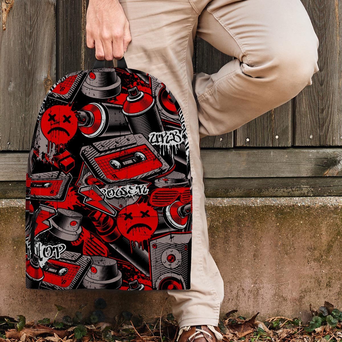 Urban Graffiti HipHop Print Backpack-grizzshop