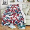 Usa Patriot Pattern Print Blanket-grizzshop