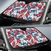 Usa Patriot Pattern Print Car Sun Shade-grizzshop