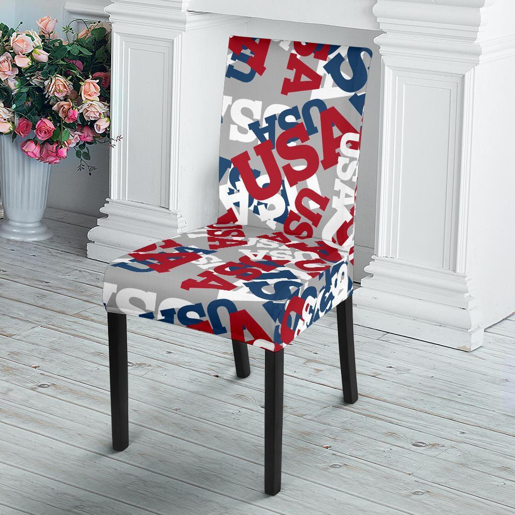 Usa Patriot Pattern Print Chair Cover-grizzshop