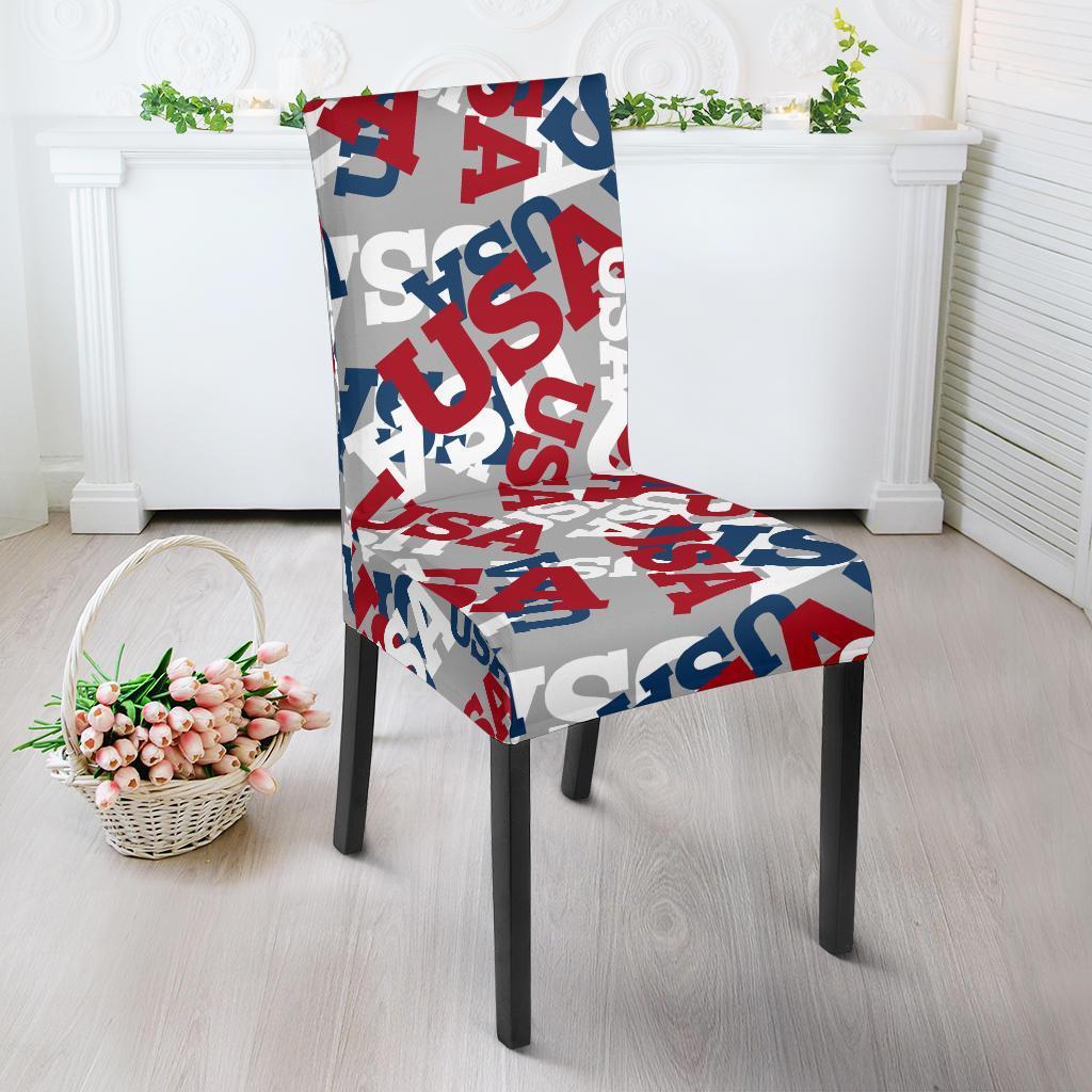 Usa Patriot Pattern Print Chair Cover-grizzshop